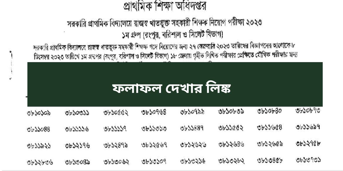 ফলাফল দেখার লিঙ্ক