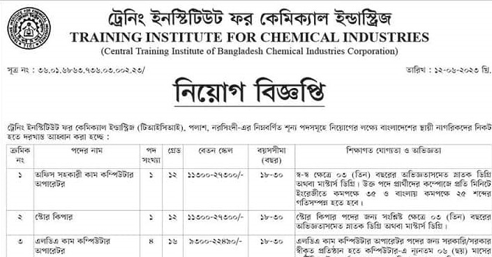 TICI job circular TICI job circular